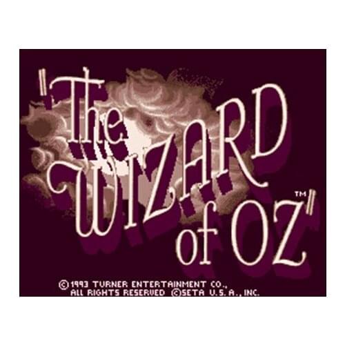 Wizard of Oz, The 16 bit Big Gray Game Card For NTSC Game Player Drop Shipping