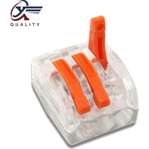 30/50/100 PCS/lot PCT-213 white 222-213 mini fast wire Connectors Universal Compact Wiring Connector push-in Terminal Block