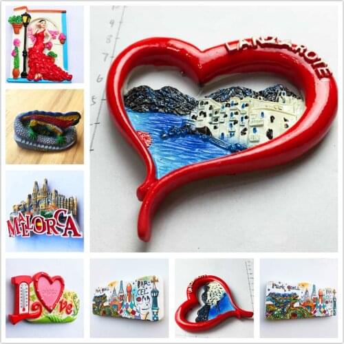 Barcelona, Spain 3D Fridge Magnets Tourism Souvenir Refrigerator Magnetic Sticker Collection Handicraft Gift