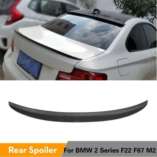 ABS Black Car Rear Trunk Roof Spoiler Boot Wing Lip for BMW 2 series F22 M253i 220i F87 M2 2014 - 2019