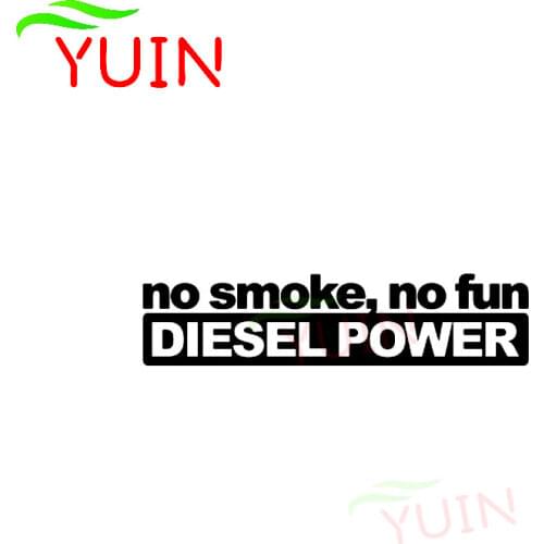 Smokeless and Boring Diesel Powered Car Stickers Fashion Decoration PVC Waterproof Sunscreen Decals Black/white/red/laser/silver