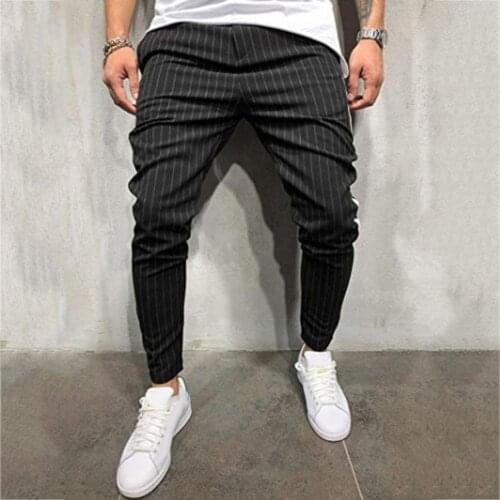 Casual Pants Men Stripe Outdoor Casual Jogger Sweatpants Long Pencil Pants Sports Trousers Fashion Casual Streetwear Pants 2021