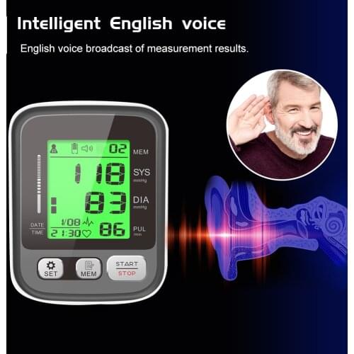 BP Digital Sphygmomanometers with Large Tonometer LCD Display Heart Rate Blood Pressure Monitor Home Health Detector machine