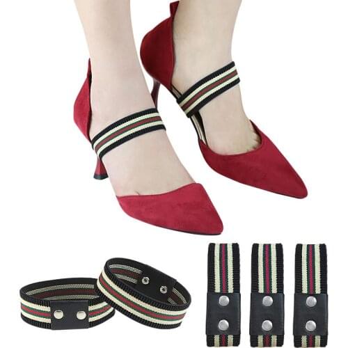 INCHENG Elastic Shoe Strap Lace Band for Holding Loose High Heels Shoes No Tie Shoelaces Lazy Shoe Strings Laces Accessories