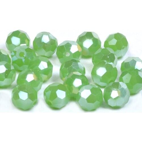 32 faceted football shape beads 4-8mm Round crystal beads glass ball Loose beads Spacer beads for Jewelry bracelet making DIY