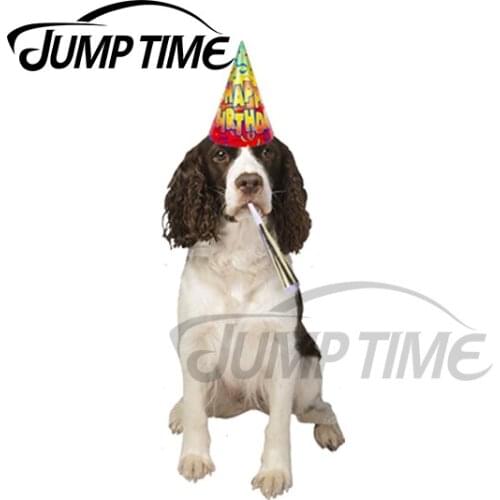 JumpTime 13 x 3cm English Springer Spaniel Birthday Car Decal Waterproof Car Stickers Vinyl Material Interesting Scratch-Proof