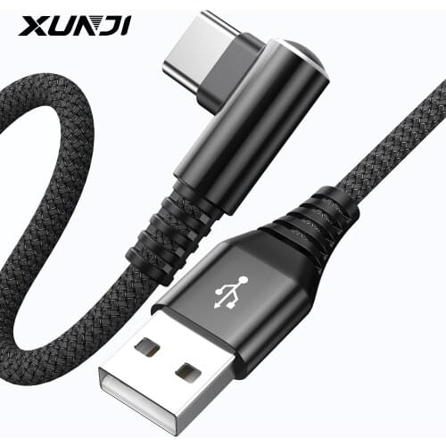 90 Angled Type C Cable Fast Charge Universal USB C Mobile Phones Charging Cord