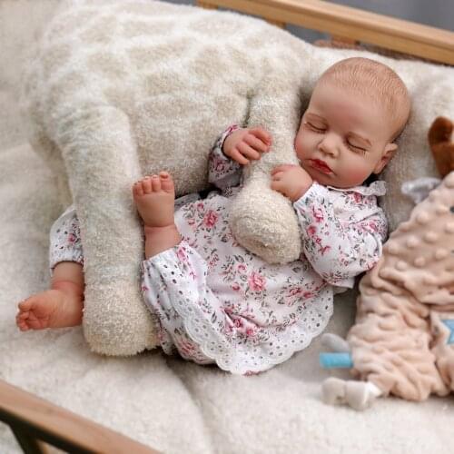 RSG 20 Inches Newborn Baby Dolls Bebe Reborn Dolls Realistic Loulou Soft Vinyl Cloth Body Christmas Children Gift LoL