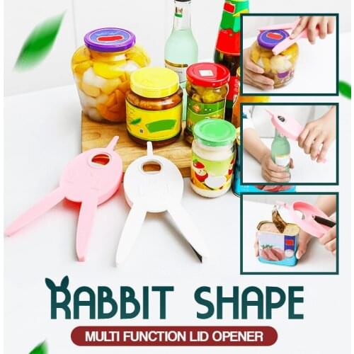 Multi Function Can Opener Cute Rabbit Shape Easy to Use Bottle Opener For Kitchen Gadget SDF-SHIP