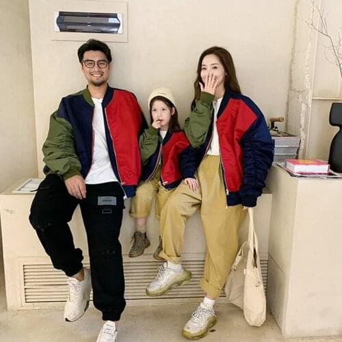 New Parent-child Jacket Boys And Girls Long Sleeve Sweatshirt coat, if you need 2pcs Tops Please order two