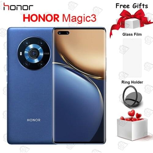 New Original HONOR Magic 3 5G Mobile Phone 6.76 Inch 120Hz OLED Flexible Curved Screen Snapdragon 888 Octa Core NFC Smartphone