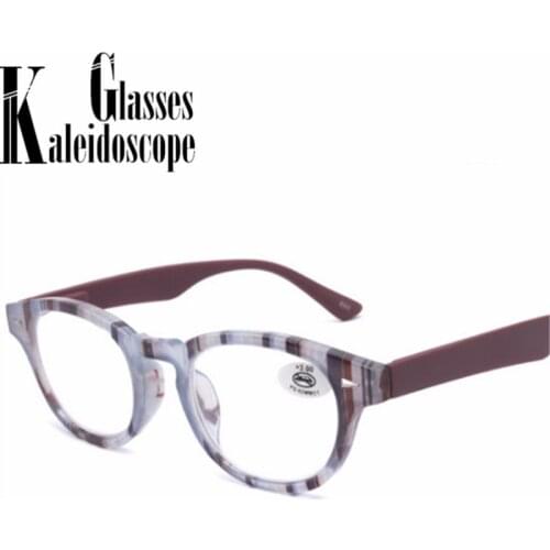 Fashion Reading Glasses Women Men Square Farsightedness Prescription Glasses Colorful Striped Plastic Presbyopia Diopter+1.5 2