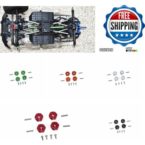 Aluminum alloy front + rear hex adapter locknut for AXIAL SCX10 II UMG10 1/10th