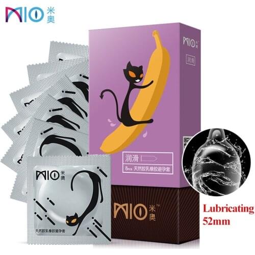 MIO Condom Extra Lubrication Ultra-Thin 40pcs Natural Rubber Latex Water Soluble Smooth Penis Sleeve Sex Intimate Goods for Men