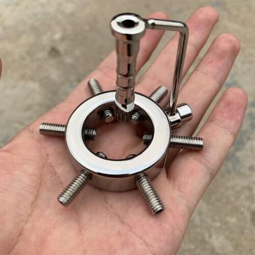 Adjustable Penis Ring Stainless steel Hollow Urethral Sounding Dilators Mrtal Penis Plug Mela Chastity Spikes Urethral Chastity