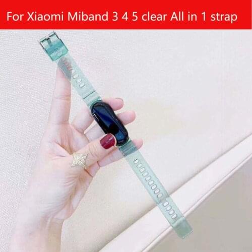 Newest Band For Xiaomi Mi Band 5 4 3 Strap Smart Bracelet Miband 3 wristband with cover Silicone strap Accessories
