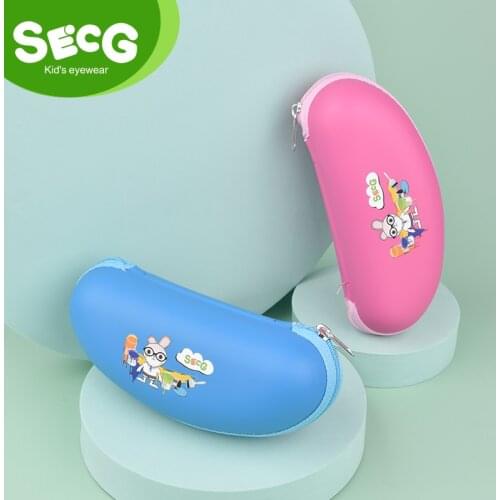 SECG Cute Spectacle Glasses Case Eyeglass Protector Glasses Box Bag Zipper Brand Designer Kids Accessories