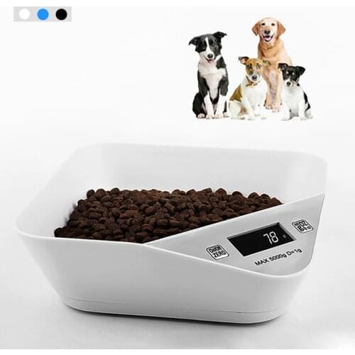 Pet Smart Food Weighing Bowl Measure Food Weight Cats Dogs Multifunctional Digital Scale Pet Dog Cats Feeder Measuring Tool