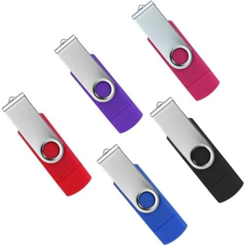 Usb 2.0 OTG for Mobile Phone/computer Usb Flash Drive 4gb 8gb 16gb 32gb 64gb Speed Rotation Usb Pendrive Memory U Stick As Gift