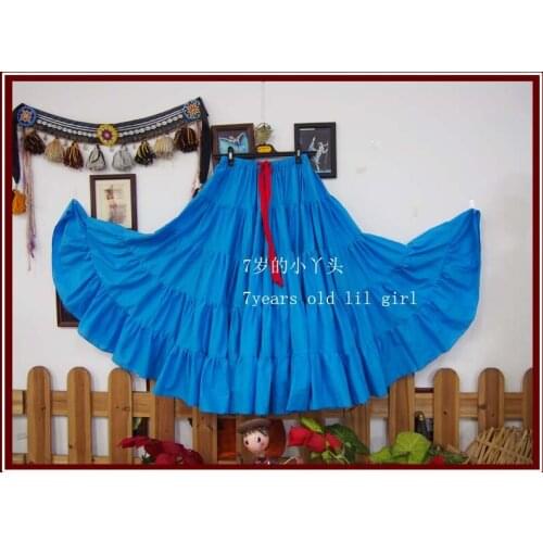 5Tiered 20Yards100%Cotton Tribal Belly Dance Skirt EA04