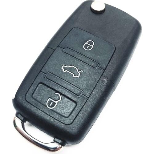 2 3 Button Replacement Remote Case Fob for VW Passat Polo Golf Touran Bora Ibiza Leon Octavia Fabia Filp Folding Car Key Shell