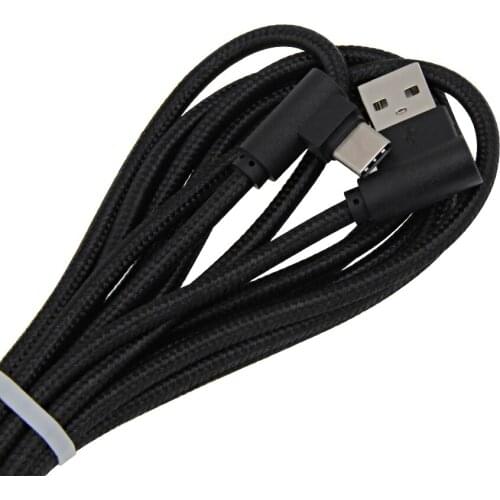 Charging Cable 90 Degree Nylon Braided Cable for IPhone X Micro USB Cable Type-C USB C Cable for Samsung Huawei LG 400pcs/lot