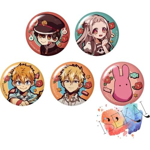 Toilet-Bound Hanako-kun Anime badge Yugi Amane Tsukasa Nene Yashiro Minamoto Kou Teru Mokke Metal Badge Brooch Pins