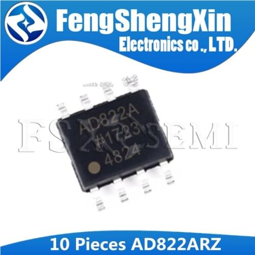 10pcs/lot AD822 AD822ARZ AD822A AD822AR SOP-8 Single-Supply, Rail-to-Rail Low Power FET-Input Op Amp IC