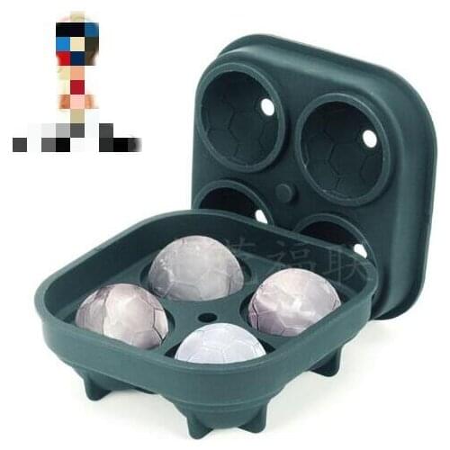 100pcs/lot Silicone Soccer Football Ice Cube Mold World Cup Round Ball Ice Cube Mold Tray Desert Sphere Mould DIY Cocktail Form
