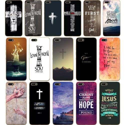 17DD Christian Jesus The Cross Soft Silicone Cover Case for Huawei honor 9 10 Lite 7A 5.45 7a pro 7c 5.7 inch 7x 8x case