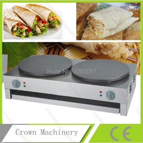 2-headed Commercial Crepe Maker Machine /Electric Pancake Maker Machine/ Crepe Machine