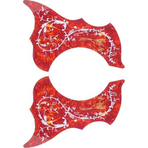 2x 40'' 41'' Folk Guitar Pick Guards PVC Left Right Handed Plate Guitars Red