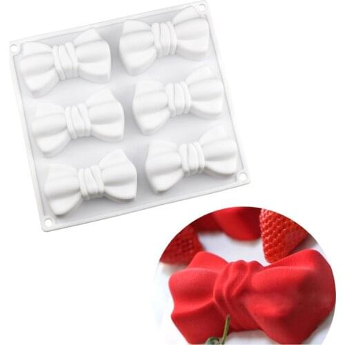 3D Bow-knot shaped silicone mold DIY Soap Mould Dessert Chocolate Candy Mold Cake Decorating Tools