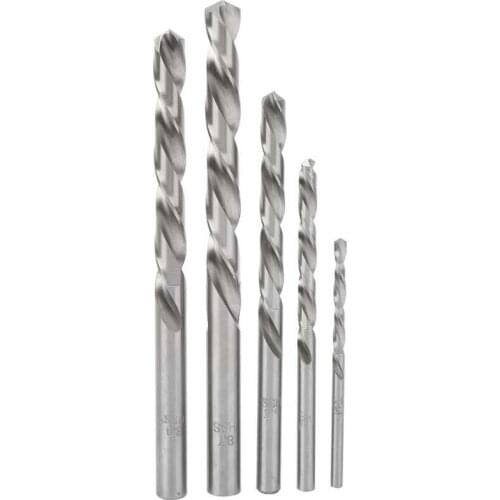 5Pcs Twist Drill Bit High Speed Steel Left-Handed CCW Straight Shank Woodworking Drilling Tools