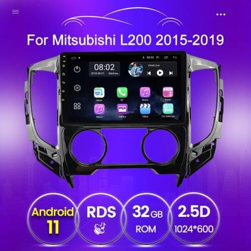 Android 11 2.5D Touchscreen 4core For Mitsubishi L200 5 2015 2016 2017 2018 2019 Car Radio Multimedia Video Navigation GPS Audio