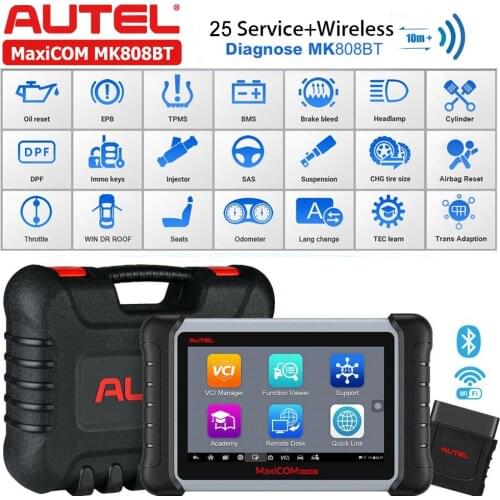 Autel MK808BT Auto Diagnostic OBD2 Code Scanner Tool DPF EPB Engine All System