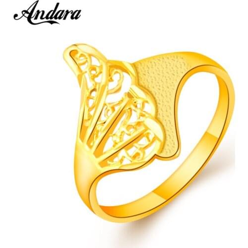 Ethiopian Gold Women Engagement Wedding Ring Gold Color Oval Shape Bague Golden Ring JR079