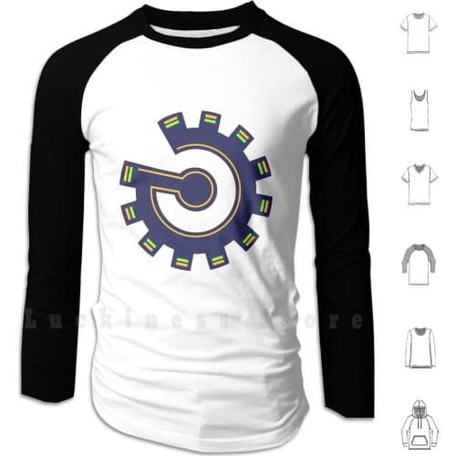 Cog Hoodies Long Sleeve Alorange Al Orange Artalorange Cog Mechanical Graphic Geometric Shape