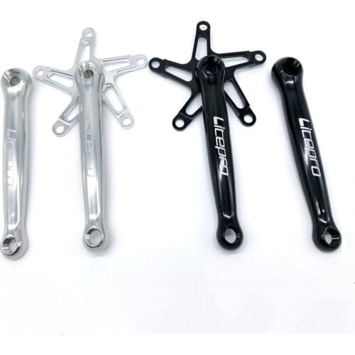 LITEPRO Aluminum Alloy Folding Bike Square Hole Crank 170mm 130 BCD Bicycle Parts