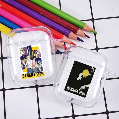 Cute Japan Anime Banana Fish Anime Art Earphone Case for Apple Airpods 2 1 Wireless Headphone Transparent Cover for Air Pods
