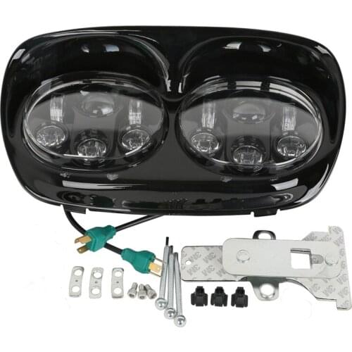 Motorcycle 5 3/4" 5.75" LED Headlight Projector Lamp For Harley Road Glide FLTR 1998-2013 2012