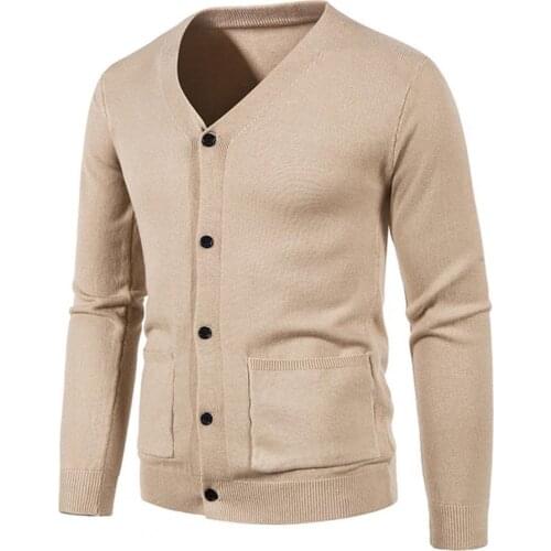 Men Sweater Coats Jackets Knitted Casual Male Sweater Cardigan Warm Solid Color Windbreaker Jacket Cardigan Knitted Slim Coat