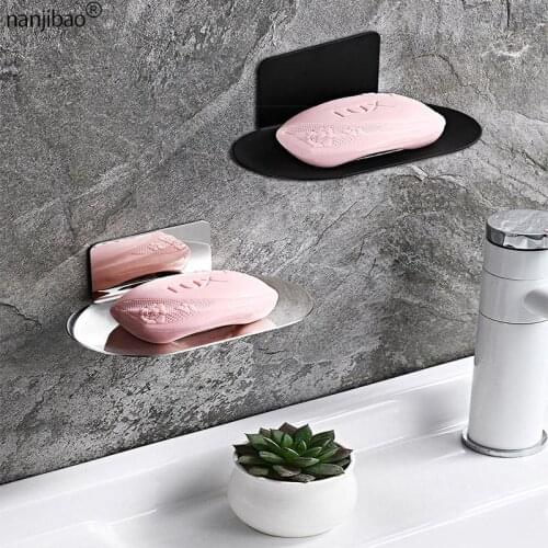 Perforated-free soap dish SUS304 stainless steel soap tray punch-free wall-mounted soap basket bathroom accessories