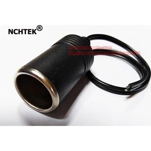 NCHTEK CAR Charger Cigarette Female Connector Cable,Car Plastic Power Cigarette Jack Cable Injection Molding/Free shipping/10PCS