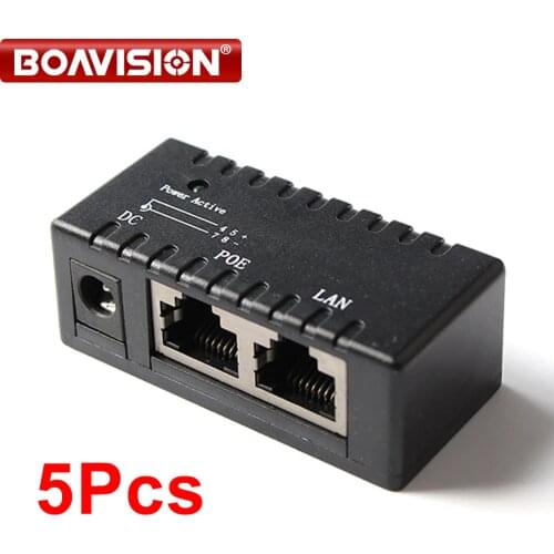 PoE Splitter PoE Injector RJ45 DC 5.5mm*2.1mm Input Passive PoE Inject Spliiter Adapter Connector For IP Network Camera