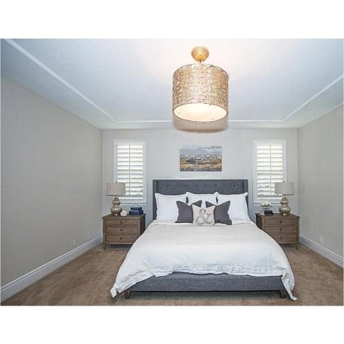 Custom Basswood Plantation Shutters Wooden Blinds Solid Wood Shutter Louvers PS267