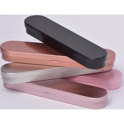 Simple Durable Metal Pencil Case School Students Pen Storage Box Women Multifunction Cosmetic Storage Case