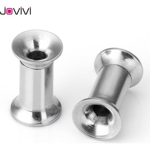 JOVIVI Stainless Steel Screw Ear Gauges Flesh Tunnels Ear Plugs Expander 4mm/6mm/8mm/10mm/12mm Ear Stretchers Piercing Jewelry