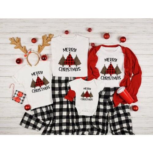 Family Matching Christmas Clothes Wear Merry Christmas Family Shirts Family Christmas Pajamas Shirts Mommy and Me T-Shirt