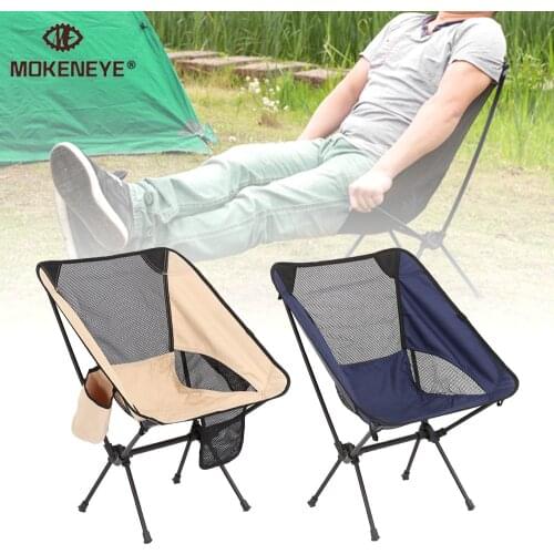 Ultralight Detachable Portable Moon Oxford Cloth Folding Extra Long Outdoor Chair Camping Fishing Festival Picnic BBQ Beach Seat